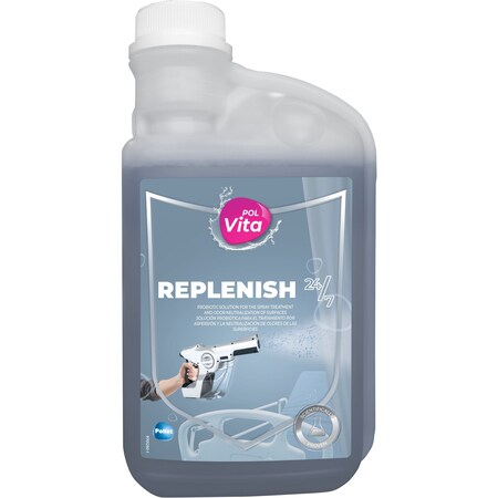 PolVita Replenish Probiotic Spray Odor Treatment, 1L Squeeze And Pour Bottles, 6PK